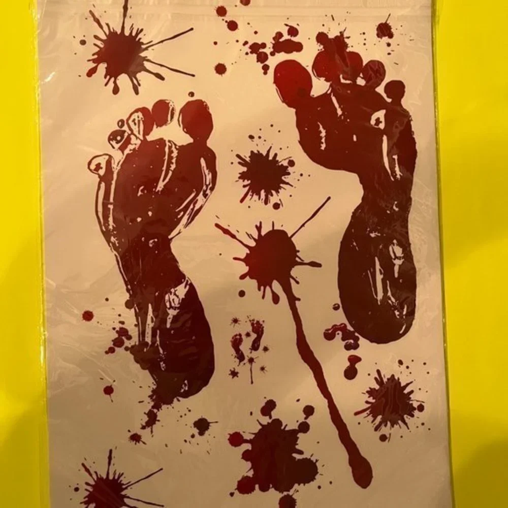 Bloody Footprint‎ Window Stickers New In Package Halloween Decor 14 Sheets